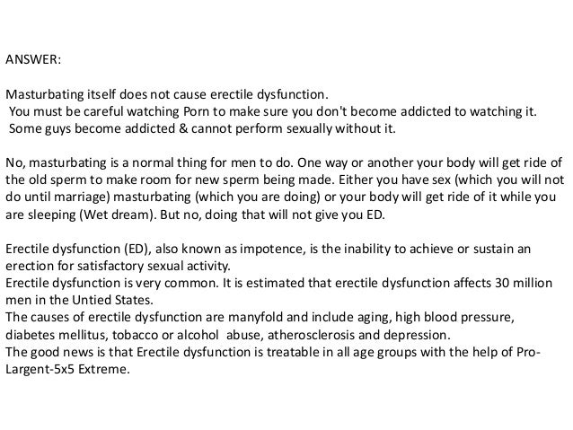 dysfunction erectile masturbation Dysfunction erectile masturbation